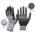 15 Gauge Seamless Knit Nylon Spandex Micro Foam Nitrile Gloves For Industrial Safety Work